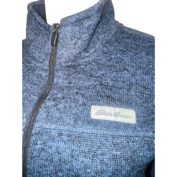 Eddie Bauer Navy Half-Zip Fleece Pullover - Picture 7 of 9